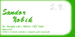 sandor nobik business card